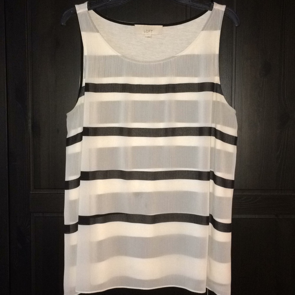 Loft Chiffon Illusion Tank
